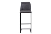 Vintage Grey Leather Bar Stool (Pack of Two) - Lavish Kitchen Isle