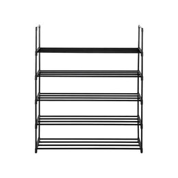 5 Tiers Shoe Rack Shoe Tower Shelf Storage Organizer For Bedroom, Entryway- Black - Lavish Kitchen Isle