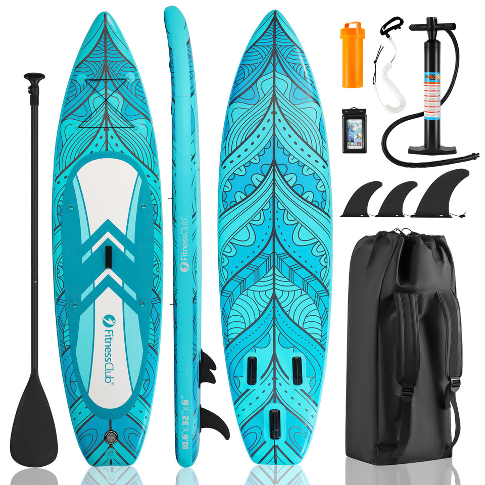 Surf board inflatable Stand Up Paddleboards, 10/10.6ft Accessories with Non-Slip Deck