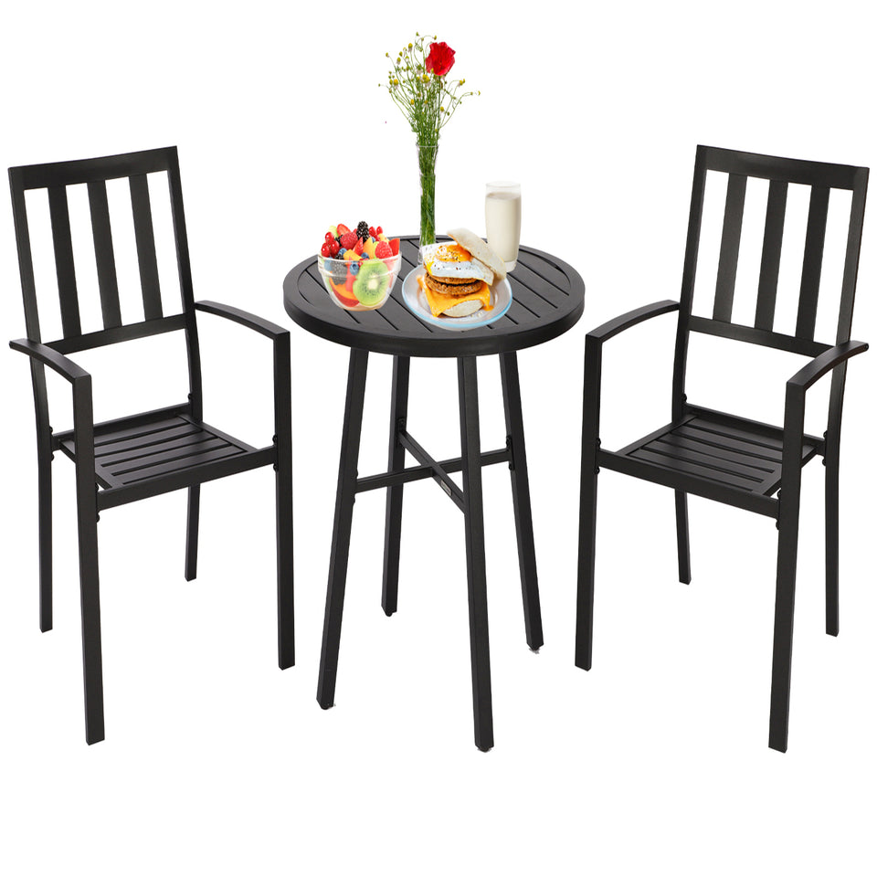 Dining Bistro Furniture Set 2 Seater with Round Table