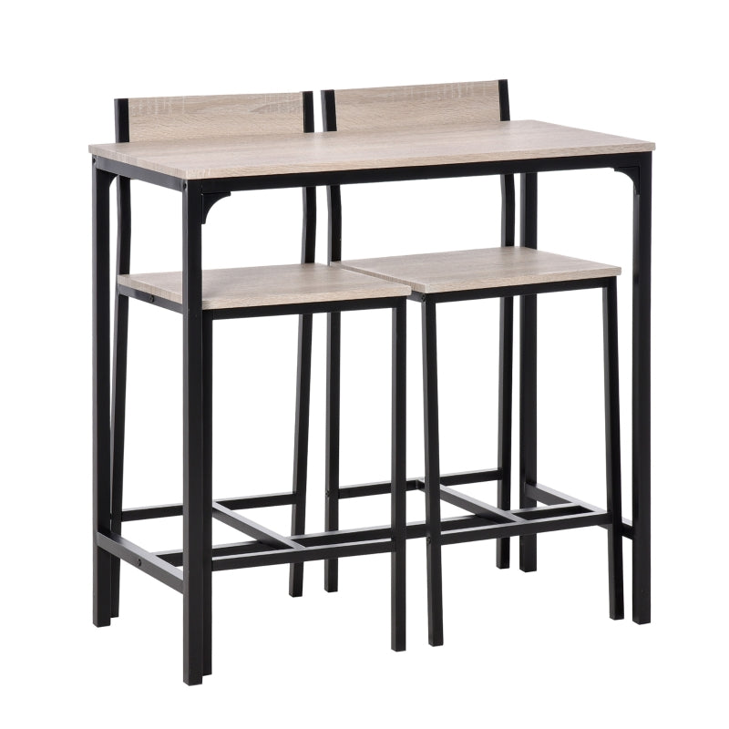 Bar Table and Stool Set| MDF and Metal Frame