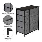 Lavish Kitchen Isle grey 7-drawer dresser for bedroom, hallway, or closet organization with modern design and ample storage space.