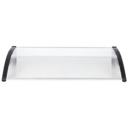 White and black Lavish Kitchen Isle rain cover eaves canopy with brackets for household door and window protection.