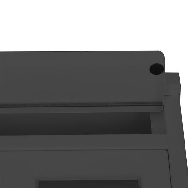 Iron Mailbox Wall-Mounted Post Letter Box Easy to Install, Anthracite- Black