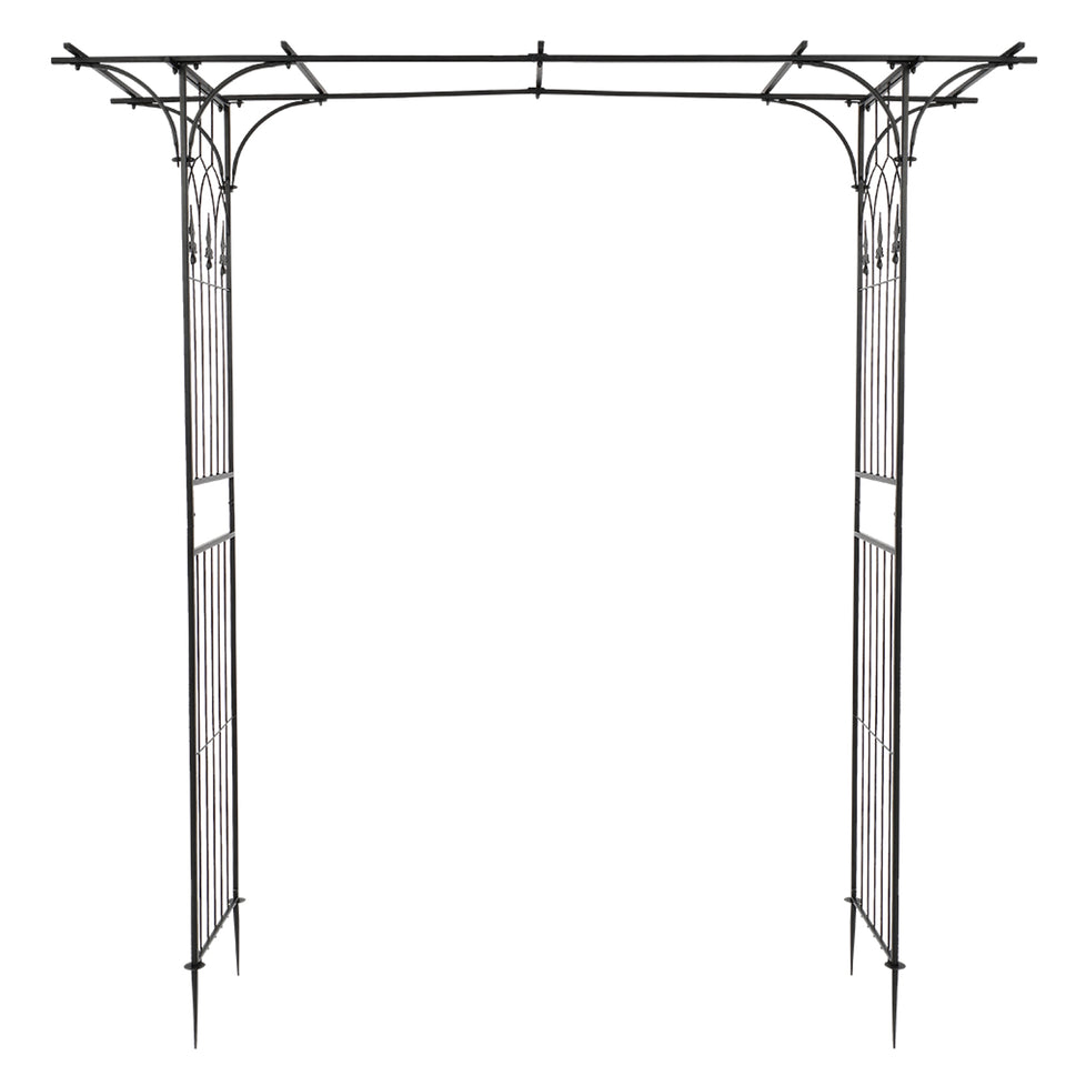 Flat Roof Wrought Iron Arches Plant Climbing Frame Plant Arbor Plants Party Arch Decoration