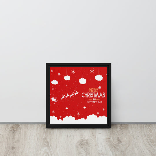 Merry Christmas and Happy New Year Framed canvas