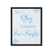 Black framed canvas print of 