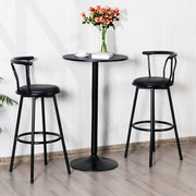 Modern Bar Table with Round Top for Living Room & Restaurant & Bistro - Lavish Kitchen Isle