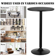 Modern Bar Table with Round Top for Living Room & Restaurant & Bistro - Lavish Kitchen Isle