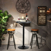 Modern Bar Table with Round Top for Living Room & Restaurant & Bistro - Lavish Kitchen Isle