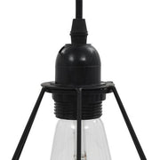 Pendant Ceiling Lamp with Diamond Design Black 3 x E27 Bulbs