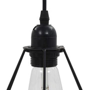 Pendant Ceiling Lamp with Diamond Design Black 3 x E27 Bulbs