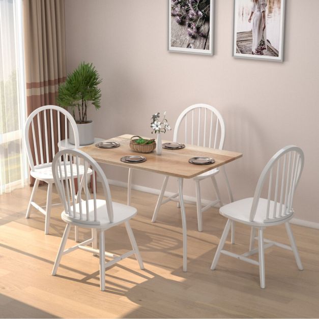 2 Piece Wooden Kitchen Dining chairs with High Spindle Back