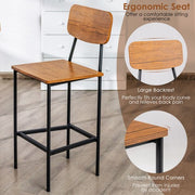 Industrial Dining Set Bar Table and 4 Stools - Lavish Kitchen Isle