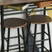 3-piece HOMCOM dining kitchen set featuring a table and two matching chairs, ideal for home, pub, or cafe settings.