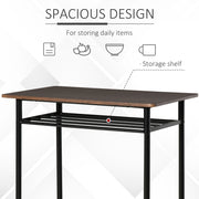 HOMCOM 3-piece dining kitchen set featuring a table and two matching chairs, perfect for home, pub, or cafe use.