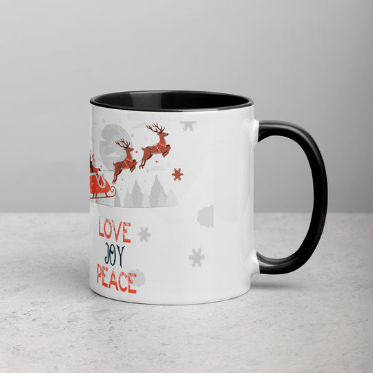 Love, Joy and Peace Custom Made Mug with Coloured Inside