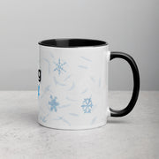 Lavish Kitchen Isle Feeling Jolly ceramic mug with white exterior and dark inside, 11oz, showing a cozy mug design.